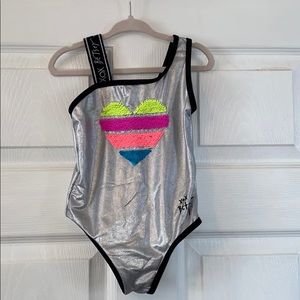 Betsey Johnson Metallic One-piece bathing suit
